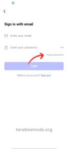 Steps to Reset Terabox Account Password